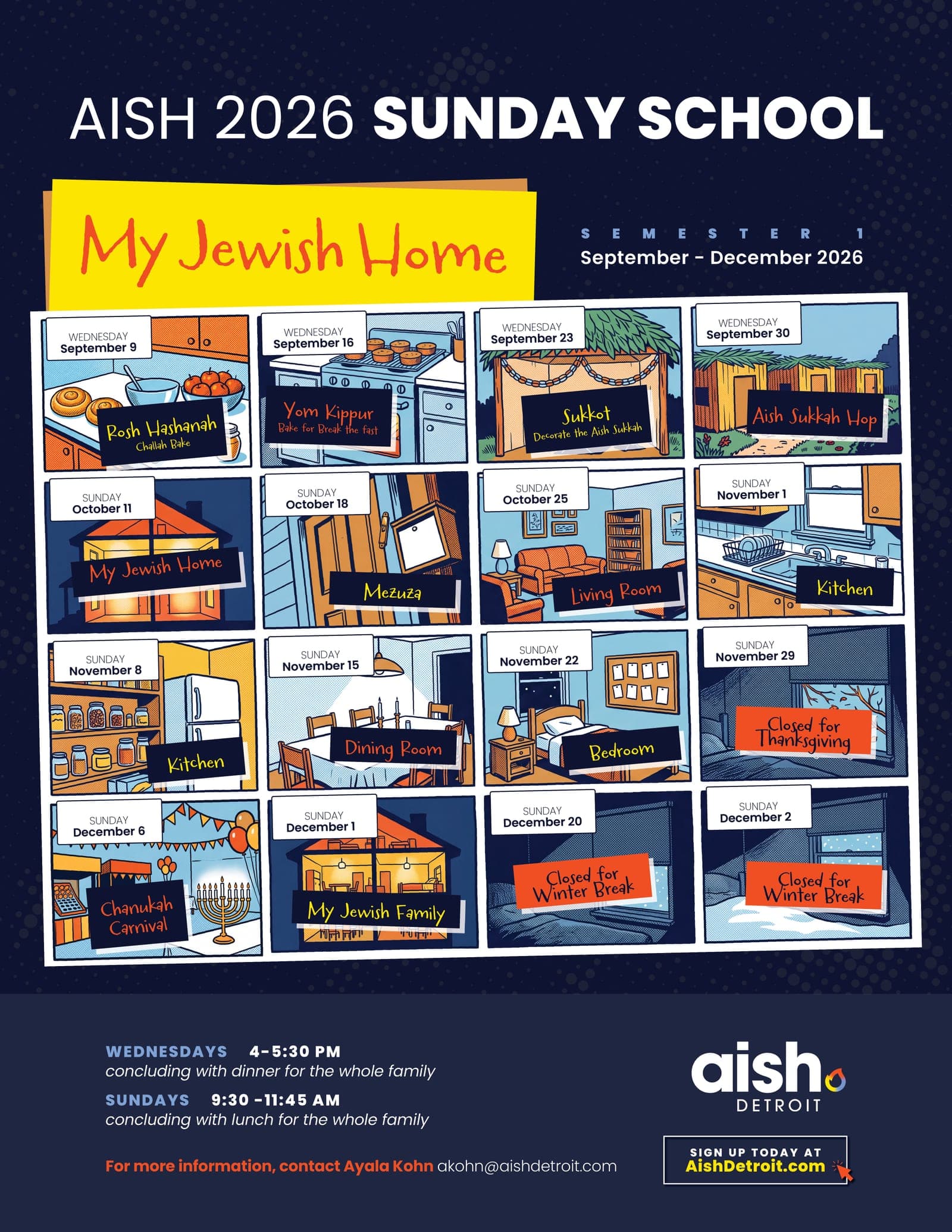Aish Sunday School flyer